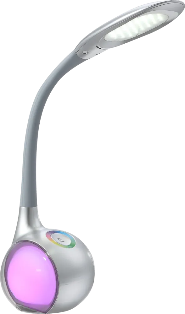 Lampe de bureau Globo Lighting Tarron acrylique argentée 1/2 L