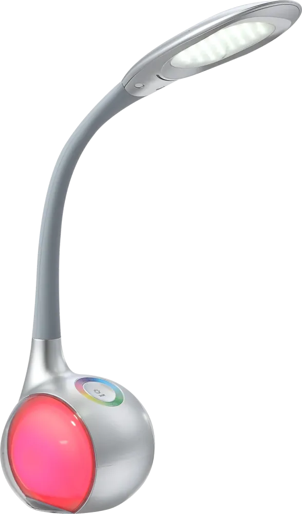Lampe de bureau Globo Lighting Tarron acrylique argentée 1/2 L