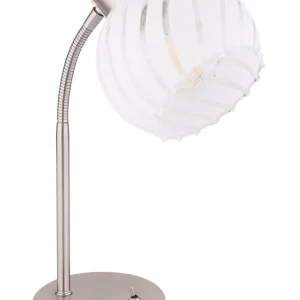 Lampe de bureau Globo Lighting Willy en métal nickelé E27