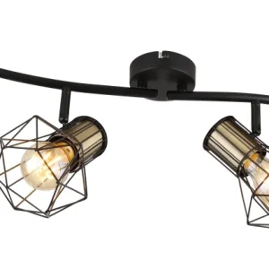 Lampe sur rail Globo Lighting Priska métal noir E27 4L