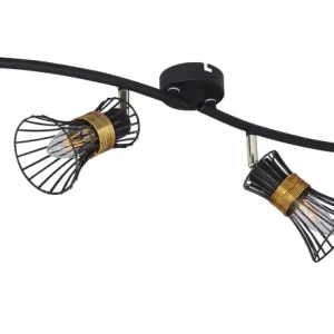 Lampe sur rail Globo Lighting Purra métal noir E14 4L