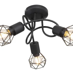 Lustre Globo Lighting Xara I en métal noir E14 3L