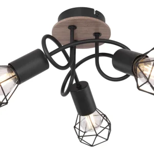 Lustre Globo Lighting Xara I en métal noir E14 3L