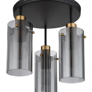 Plafonnier encastré Globo Lighting Fanni en métal noir E27 3L