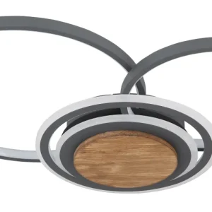 Plafonnier encastré Globo Lighting Nirra en métal graphite