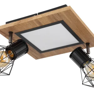 Plafonnier encastré Globo Lighting Priska en métal noir LED / E27 1/2 L