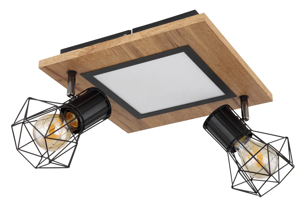 Plafonnier encastré Globo Lighting Priska en métal noir LED / E27 1/2 L