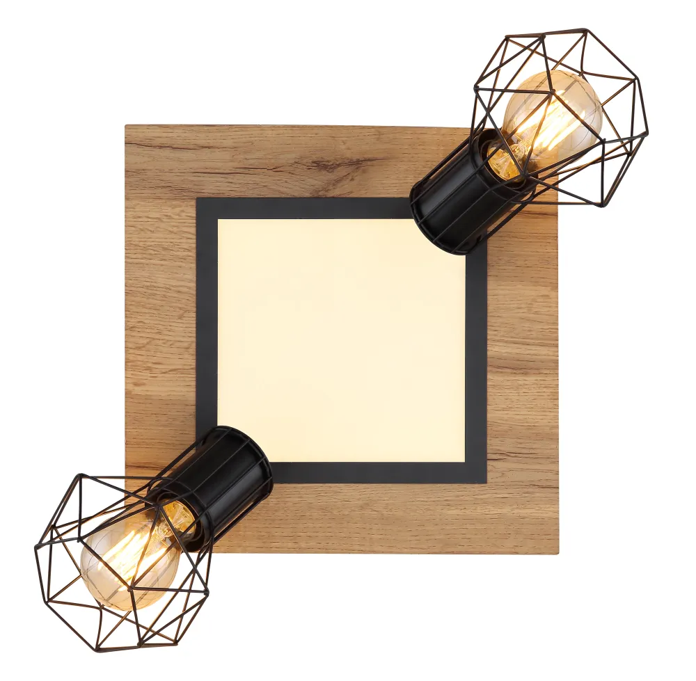 Plafonnier encastré Globo Lighting Priska en métal noir LED / E27 1/2 L