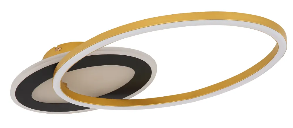 Plafonnier encastré Globo Lighting Silla I en métal noir