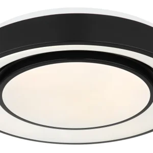 Plafonnier encastré Globo Lighting Sully en métal noir 1/1 L