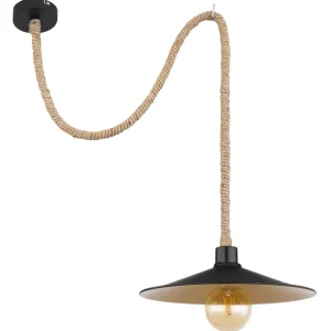 Suspension Globo Lighting Diana en métal noir E27