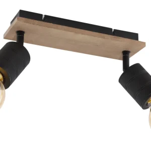 Suspension Globo Lighting Josella en bois brun E27 2L