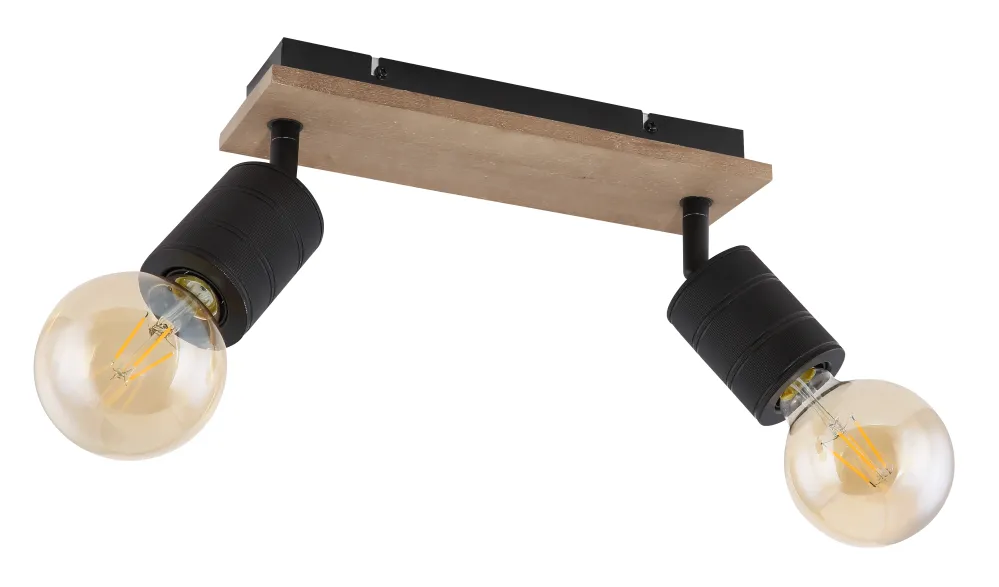 Suspension Globo Lighting Josella en bois brun E27 2L