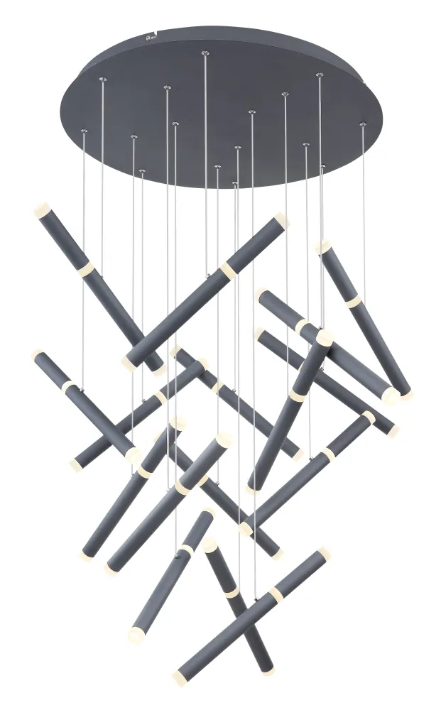 Suspension Globo Lighting Kelsy en métal graphite