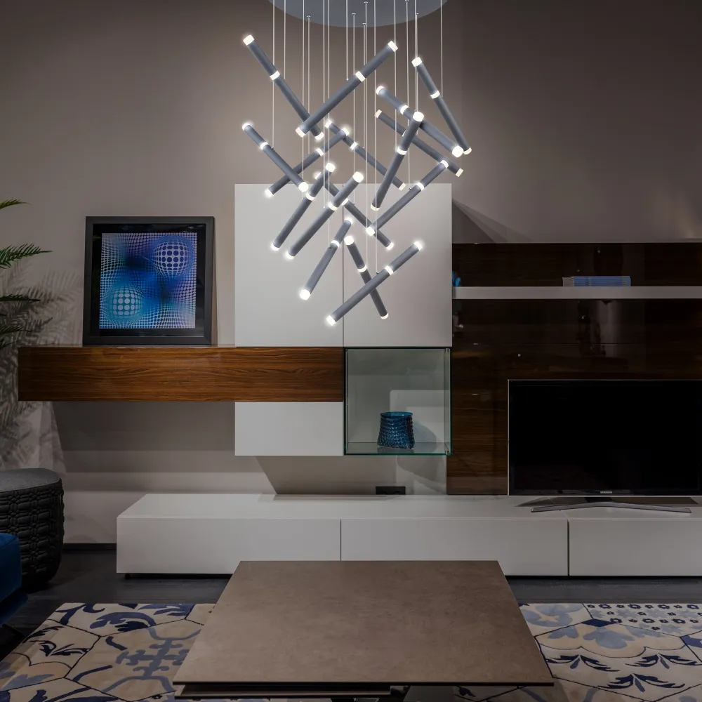 Suspension Globo Lighting Kelsy en métal graphite
