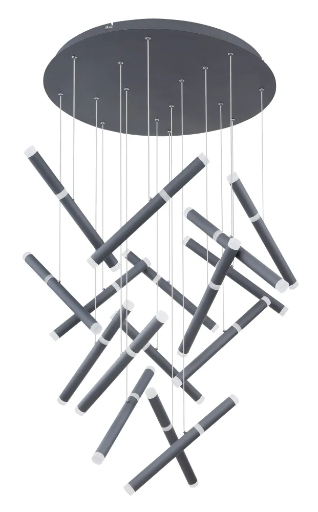 Suspension Globo Lighting Kelsy en métal graphite