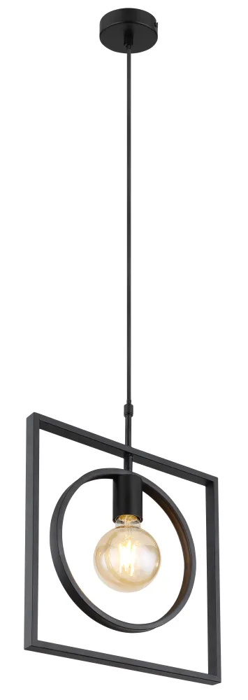 Suspension Globo Lighting Markus en métal noir E27