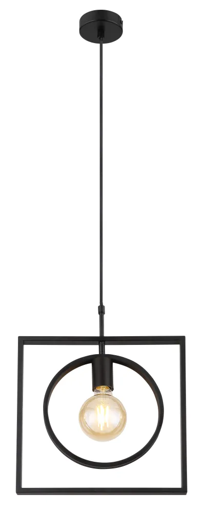 Suspension Globo Lighting Markus en métal noir E27