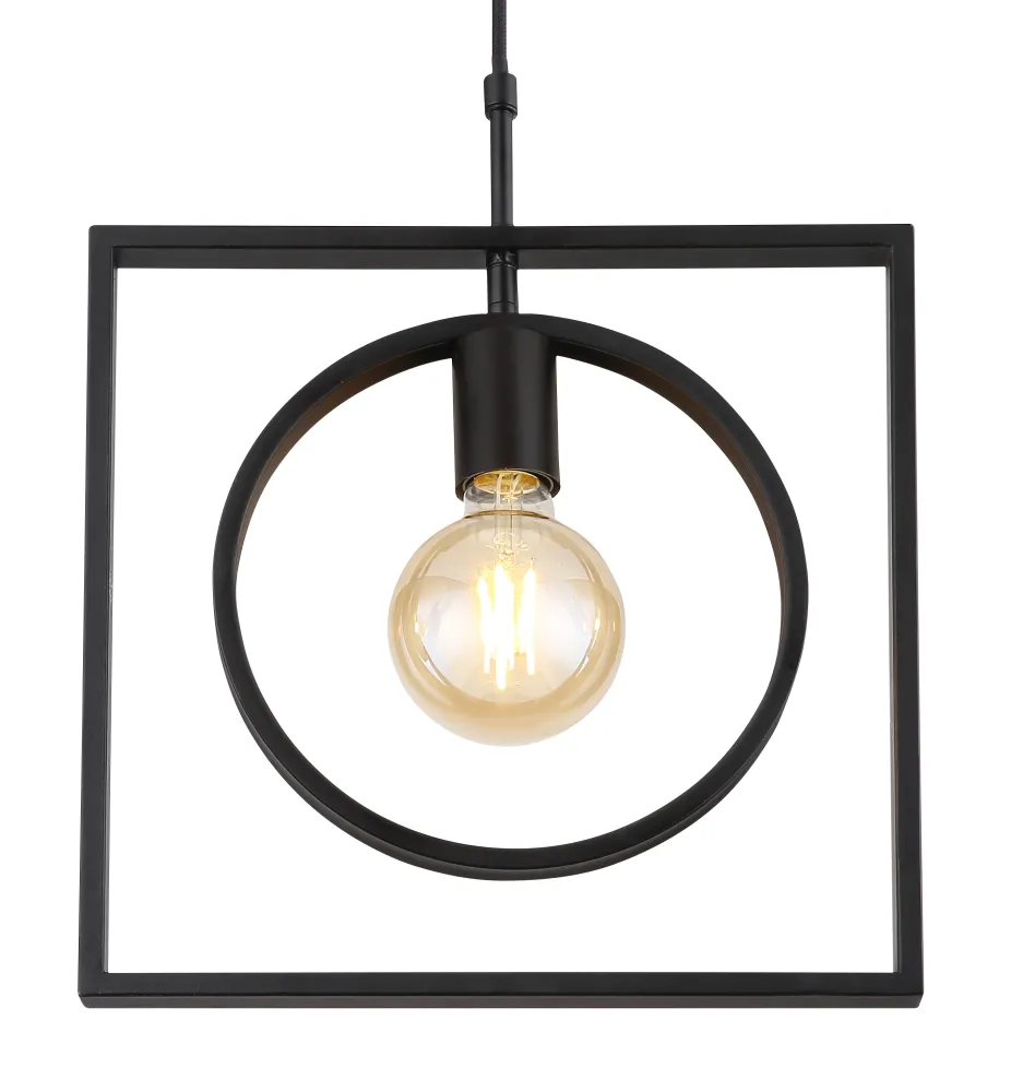 Suspension Globo Lighting Markus en métal noir E27