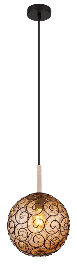 Suspension Globo Lighting Maxi en métal noir E27