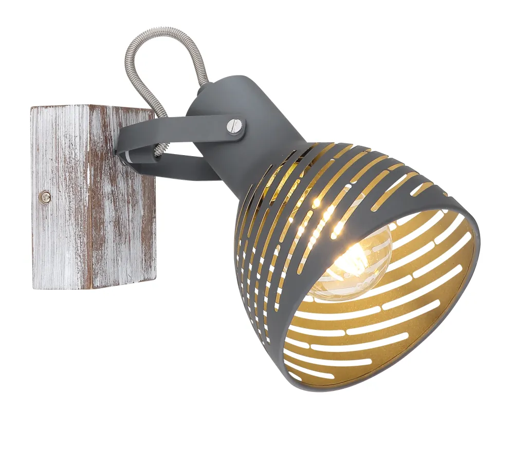 Suspension Globo Lighting Mori en bois blanc E27