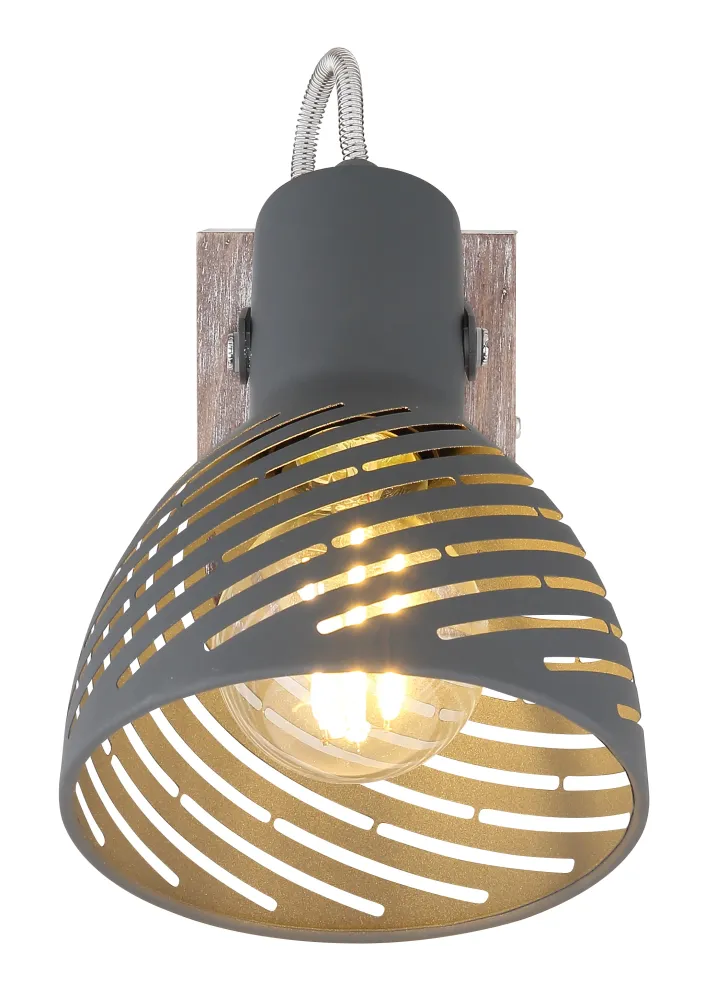 Suspension Globo Lighting Mori en bois blanc E27