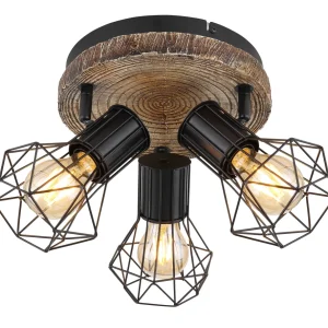 Suspension Globo Lighting Priska en métal noir E27 3L
