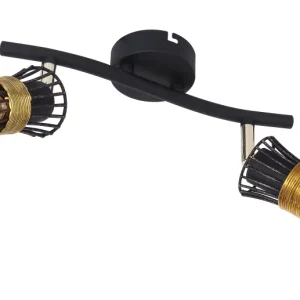 Suspension Globo Lighting Purra en métal noir E14 2L