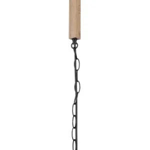 Suspension Globo Lighting Rielly en métal noir E27