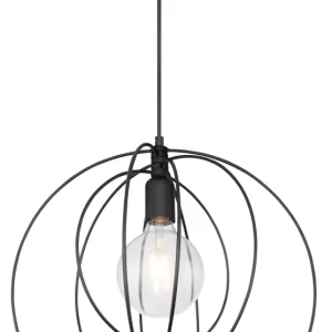 Suspension Globo Lighting Sarini en métal noir E27