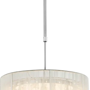 Suspension Globo Lighting Sierra en métal chromé G9 12L