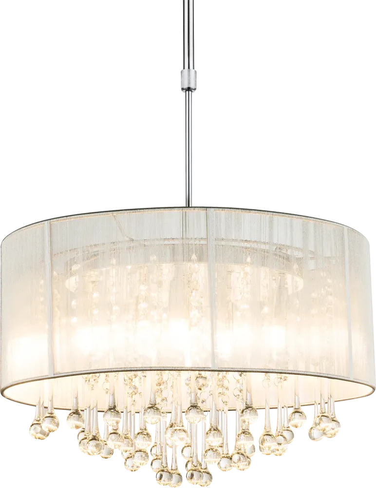 Suspension Globo Lighting Sierra en métal chromé G9 12L