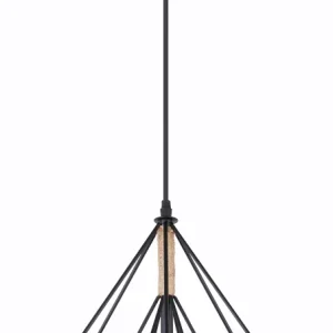 Suspension Globo Lighting Ulleu en métal noir E27
