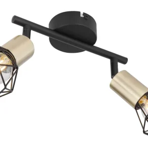 Suspension Globo Lighting Xara I en métal noir E14 2L