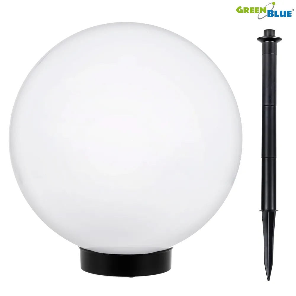 Lampe solaire LED extérieure sur pied blanche 30x30x63 cm GreenBlue GB168
