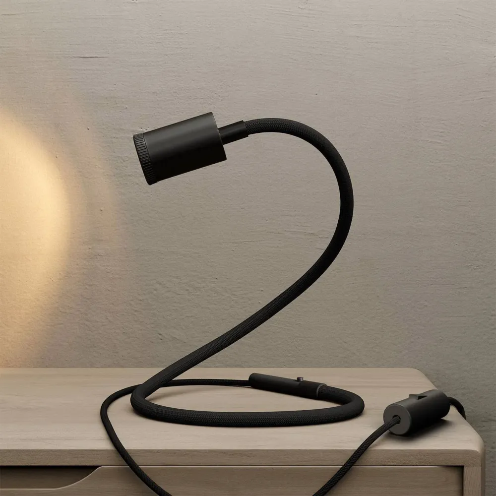 GU1d-one Lampe articulée sans base avec mini spot LED - Noir