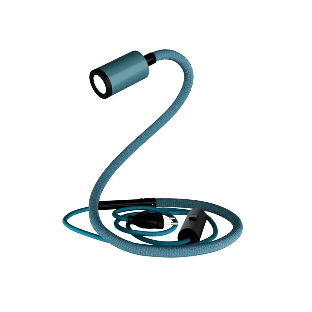 GU1d-one Pastel Lampe articulée sans base avec mini spot LED - Pétrole