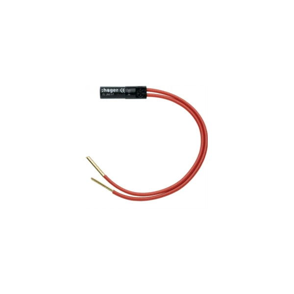 Ateha lampe à câbler 250 V 1 mA rouge Hager WJA691