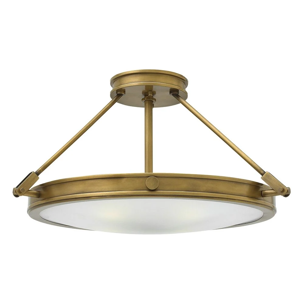 Plafonnier Hinkley Collier 4L en acier doux, verre E14