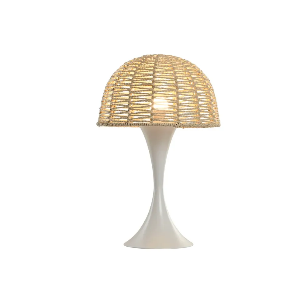 Lampe de bureau Home ESPRIT Blanc Marron 50 W 220 V