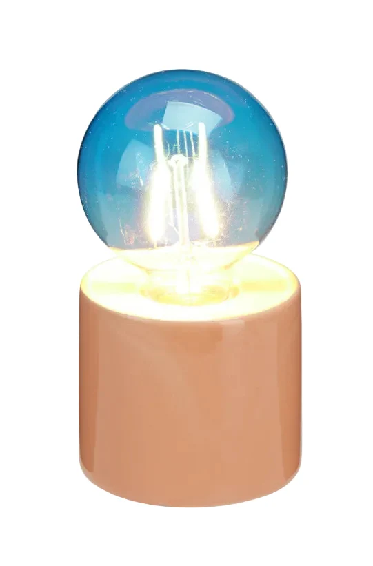 Home & Styling Lampe de table - Ø9xH17cm - Piles non incluses - Rose/Vert