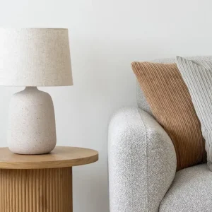 Lampe de table en Céramique Beige Pierre CROFT - H : 46cm HOUSE NORDIC