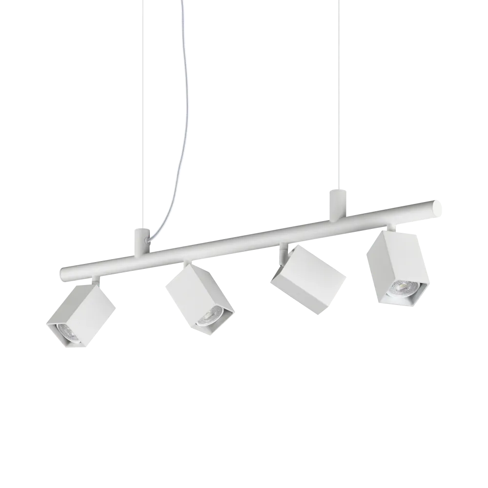 Lámpara colgante Ideal Lux Dynamite blanco 4 luces 112W 76cm 367453