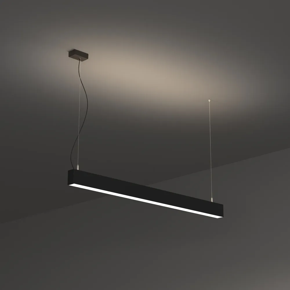 Sistema lineal Ideal Lux Fluo negro LED 2 luces 40W 120,5cm 3000K 192710
