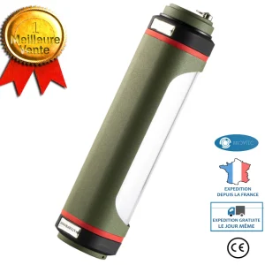 INN® Lampe de poche lumière forte fonction rechargeable auto-défense de voiture d'extérieur et lumière de camping anti-con...