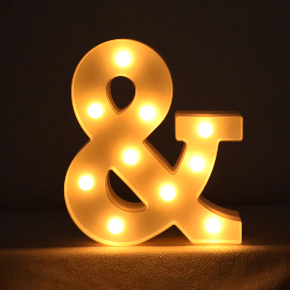 INN® Veilleuse LED lampe de bureau en forme de lampe lettre lumineuse symbole lampe fête d'anniversaire décoration lampe d...