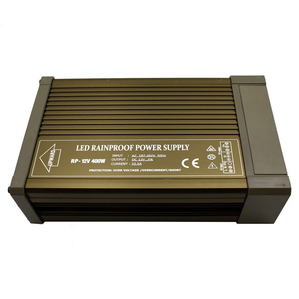 IP45 DC 12V 400W 33,3A imperméable extérieur LED Driver AC 190-240V ~1847