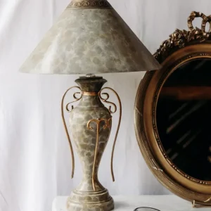 Suzanne, la grande paire de lampes effet marbre N°482 Isabelle