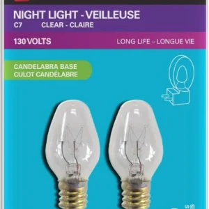Xtricity 2 Veilleuses C7 Transparentes 7W Culot E12 JESSAR