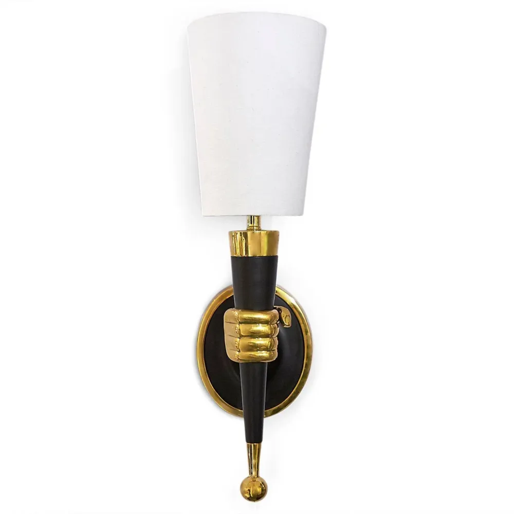 Jonathan Adler Applique Murale Main En Laiton Scone | Droite